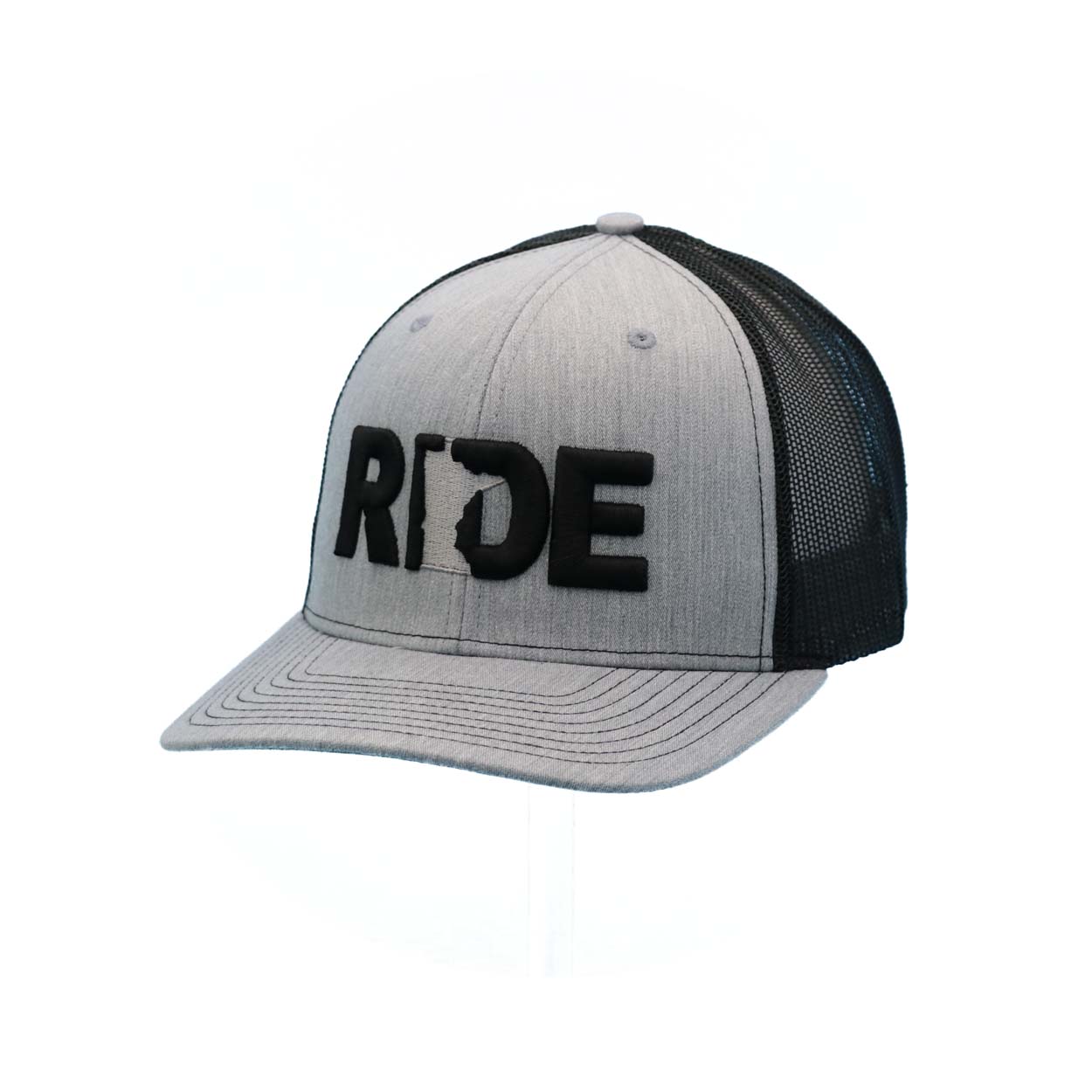 Ride Minnesota Classic Pro 3D Puff Embroidered Snapback Trucker Hat Heather Gray/Black