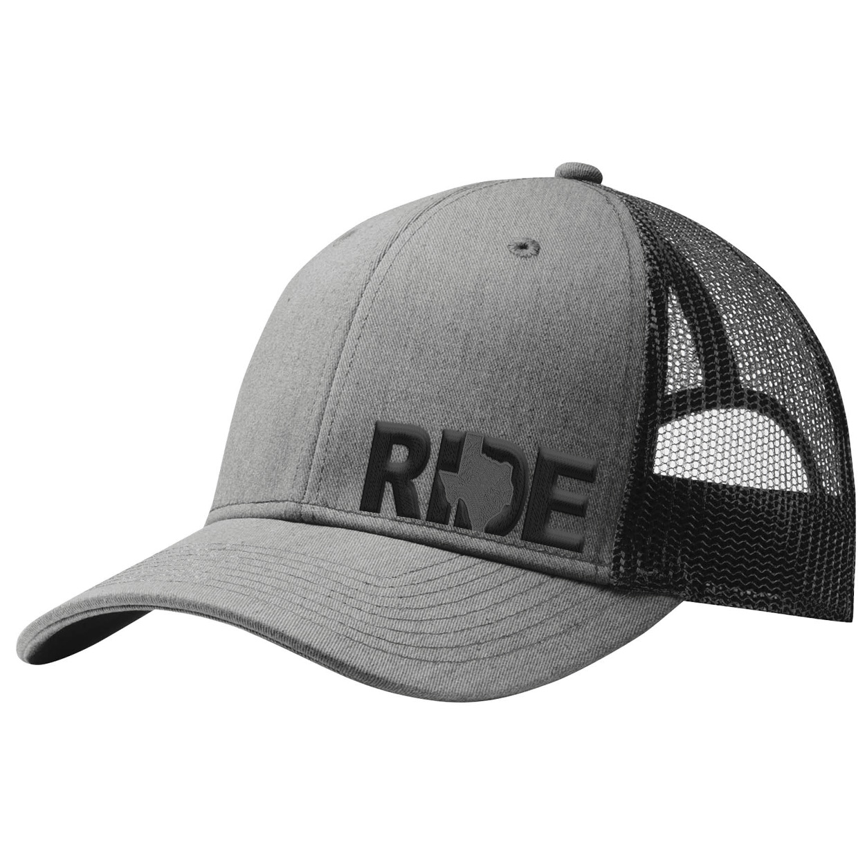 Ride Texas Night Out Pro Embroidered Snapback Trucker Hat Heather Gray/Black