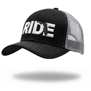 Ride Florida Classic Pro 3D Puff Embroidered Snapback Trucker Hat Black/Gray