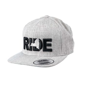 Ride New York Classic Flatbrim Snapback Hat Gray_Black