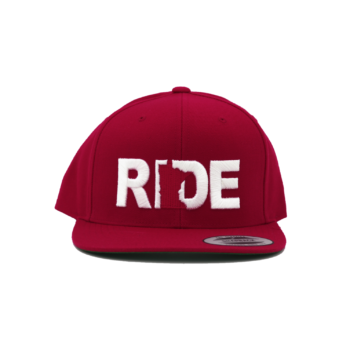 Ride Minnesota Hat Flat Brim Snapback Firecracker Red (4th of July)
