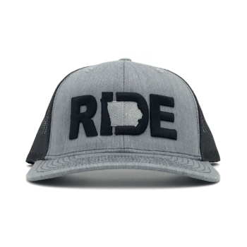 Ride Iowa Hat Trucker Snapback Gray
