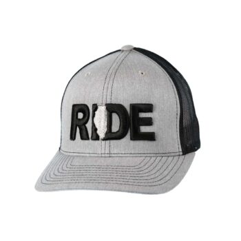 Ride Illinois Classic Trucker Snapback Hat Gray_Black