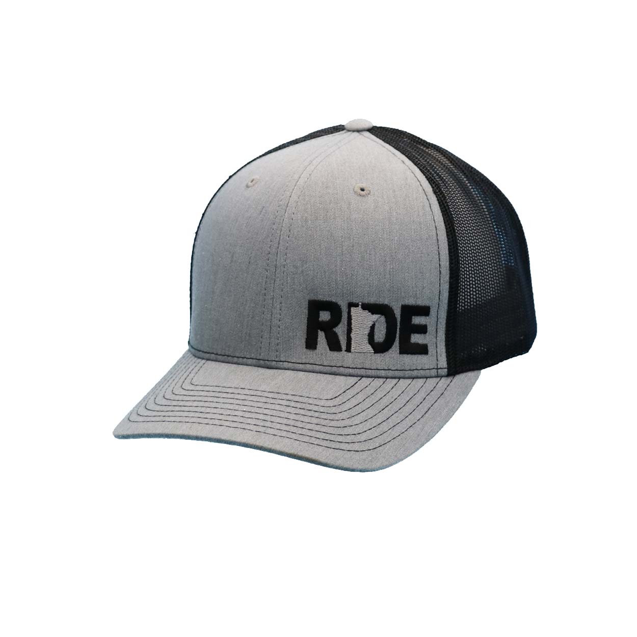 Ride Minnesota Classic Pro Night Out Embroidered Snapback Trucker Hat Heather Gray/Black