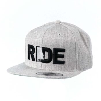 Ride Alabama Classic Flatbrim Snapback Hat Gray_Black