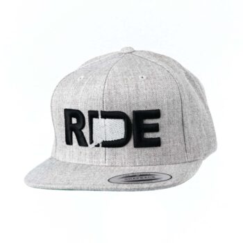 Ride Connecticut Classic Flatbrim Snapback Hat Gray_Black