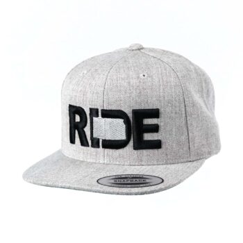 Ride Kansas Classic Flatbrim Snapback Hat Gray_Black