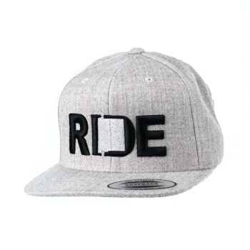 Ride New Mexico Classic Flatbrim Snapback Hat Gray_Black