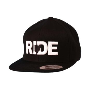 Ride Ohio Classic Flatbrim Snapback Hat Black_White