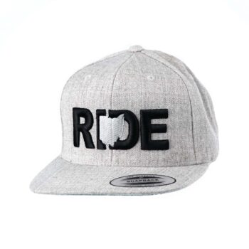 Ride Ohio Classic Flatbrim Snapback Hat Gray_Black