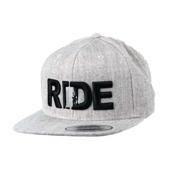 Ride Rhode Island Classic Flatbrim Snapback Hat Gray_Black