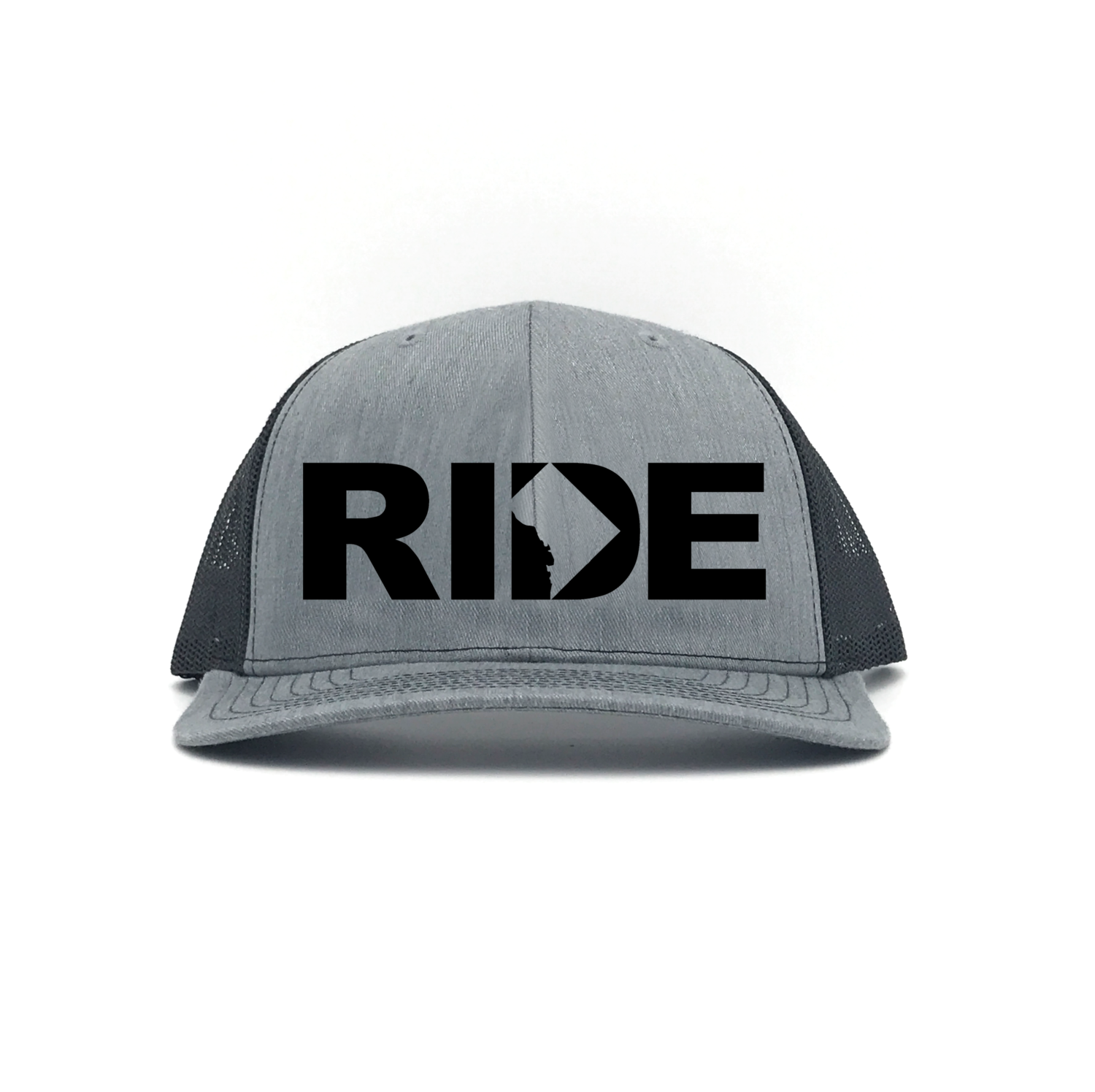 Ride District of Columbia Classic Embroidered Snapback Trucker Hat Heather Gray/Black