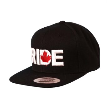 Ride Canada Classic Flatbrim Snapback Hat Black_White