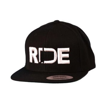Ride Connecticut Classic Flatbrim Snapback Hat Black_White