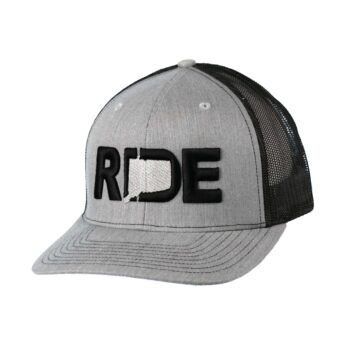 Ride Connecticut Classic Trucker Snapback Hat Gray_Black