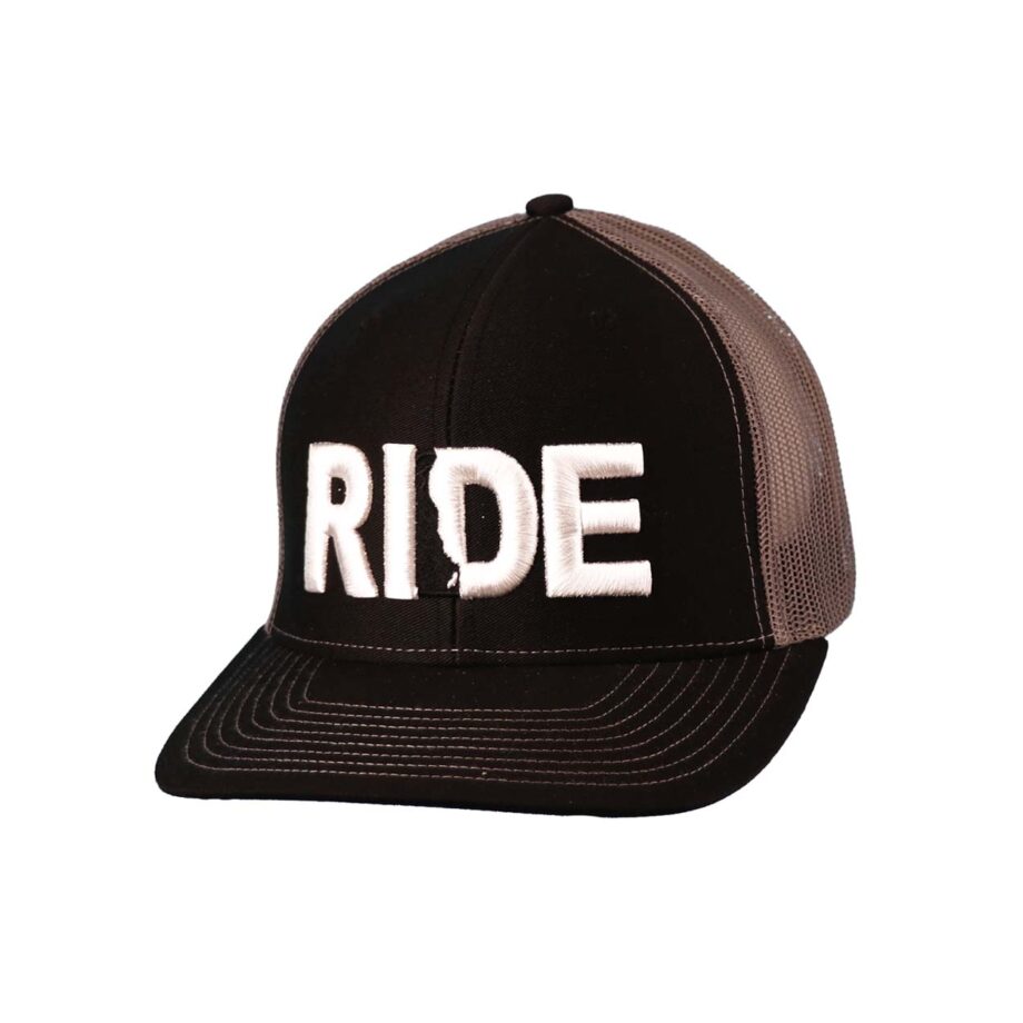 Ride Delaware Classic Trucker Snapback Hat Black_White