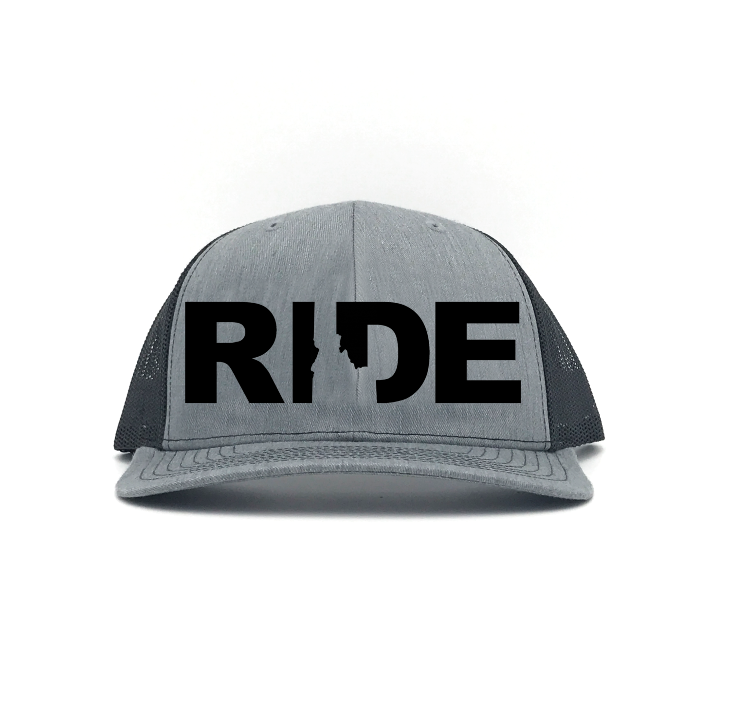 Ride Idaho Classic Embroidered Snapback Trucker Hat Heather Gray/Black