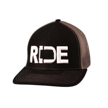 Ride Kansas Classic Trucker Snapback Hat Black_White