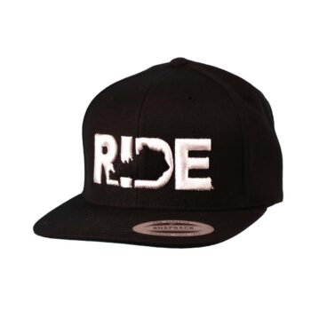 Ride Kentucky Classic Flatbrim Snapback Hat Black_White