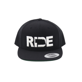 Ride Nebraska Classic Flat Brim Hat Black/White
