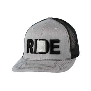 Ride New Mexico Classic Trucker Snapback Hat Gray_Black