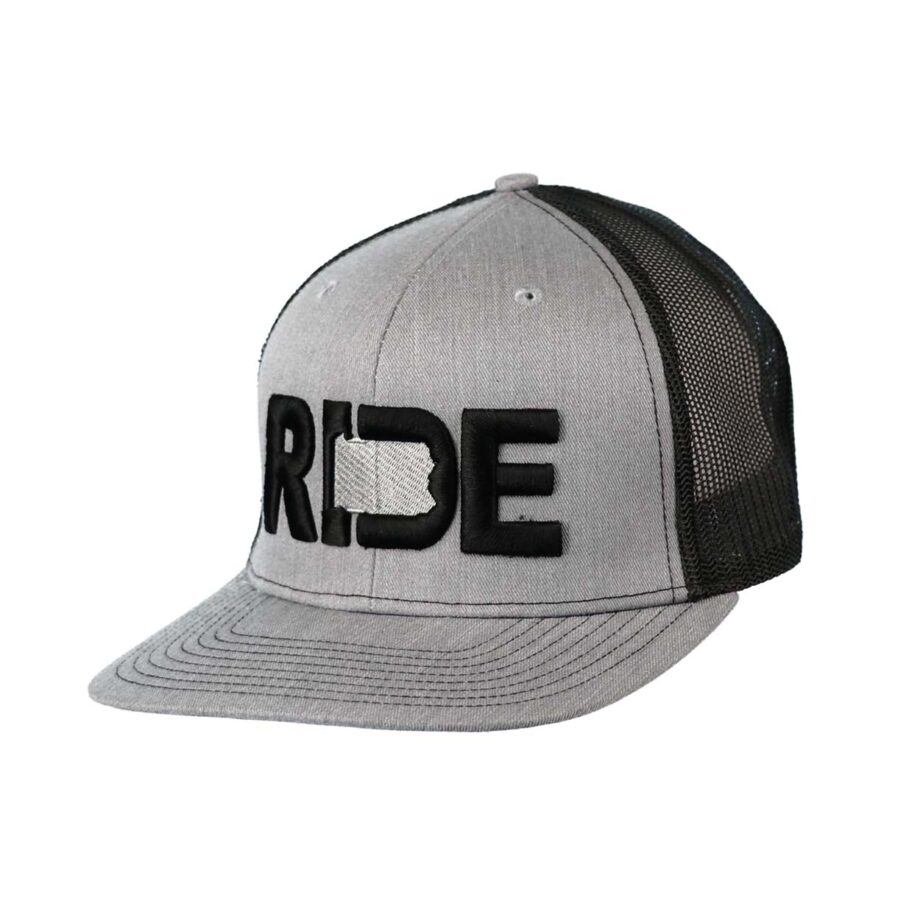 Ride Pennsylvania Classic Trucker Snapback Hat Gray_Black