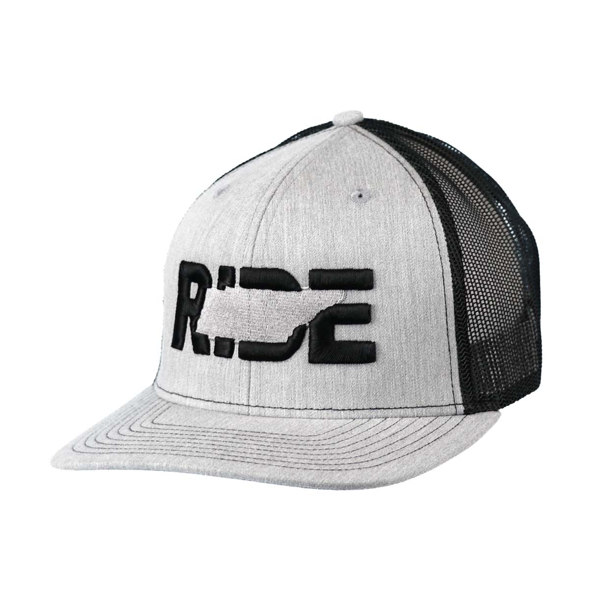Ride Tennessee Classic Pro 3D Puff Embroidered Snapback Trucker Hat Heather Gray/Black