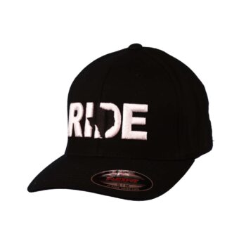 Ride Texas Classic Trucker Flex Fit Hat Black_White_Side