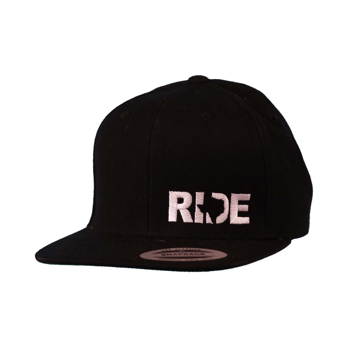 Ride Texas Night Out Embroidered  Snapback Flat Brim Hat Black