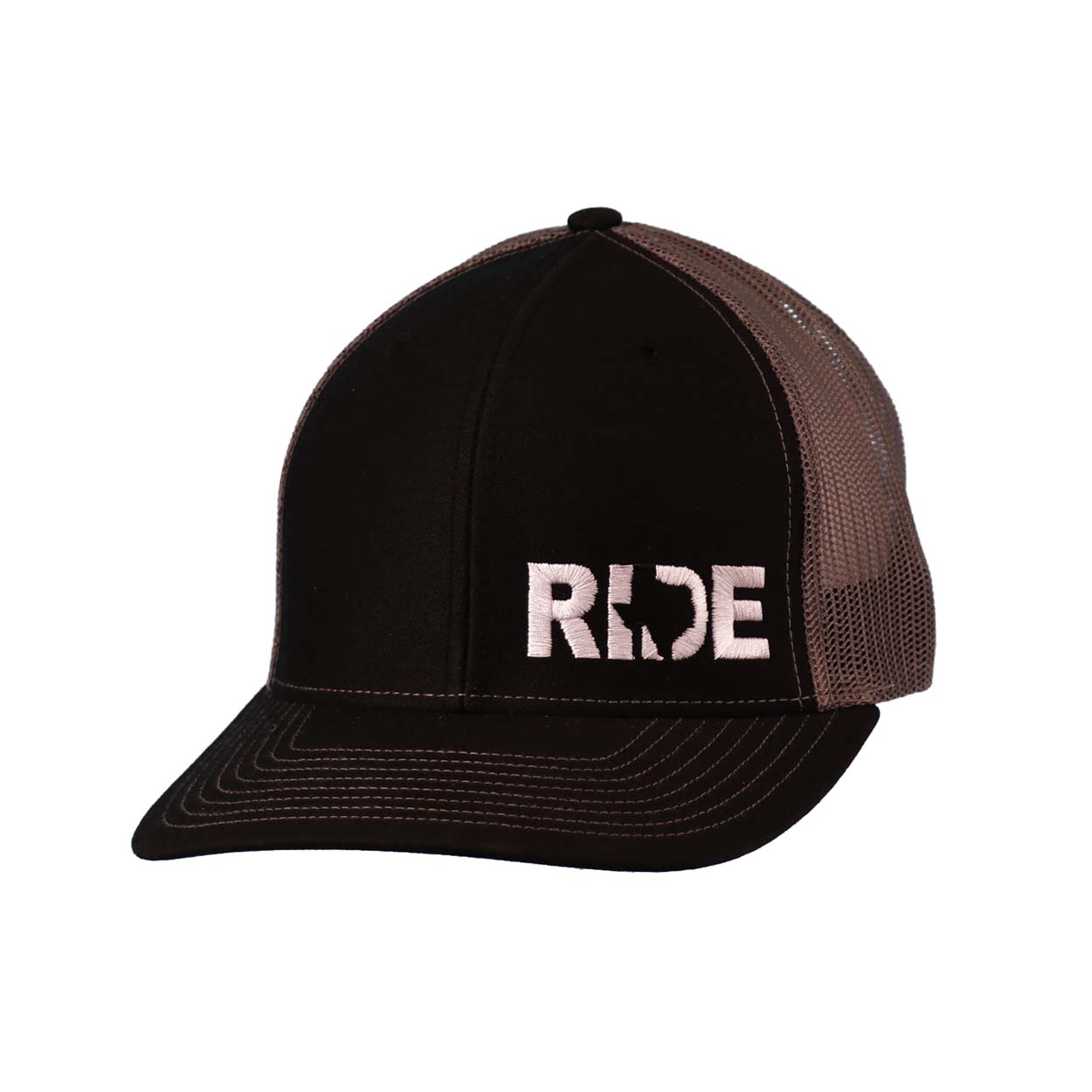 Ride Texas Classic Pro Night Out Embroidered Snapback Trucker Hat Black/Gray