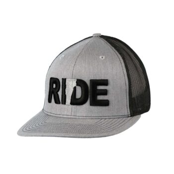 Ride Vermont Classic Trucker Snapback Hat Gray_Black