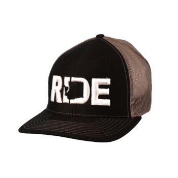 Ride Washington Classic Trucker Snapback Hat Black_White