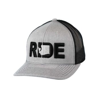 Ride Washington Classic Trucker Snapback Hat Gray_Black