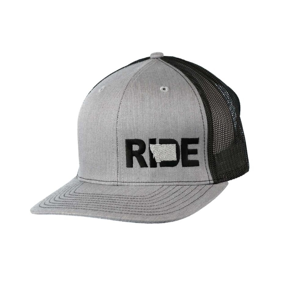Ride Montana Night Out Trucker Snapback Hat Gray_Black