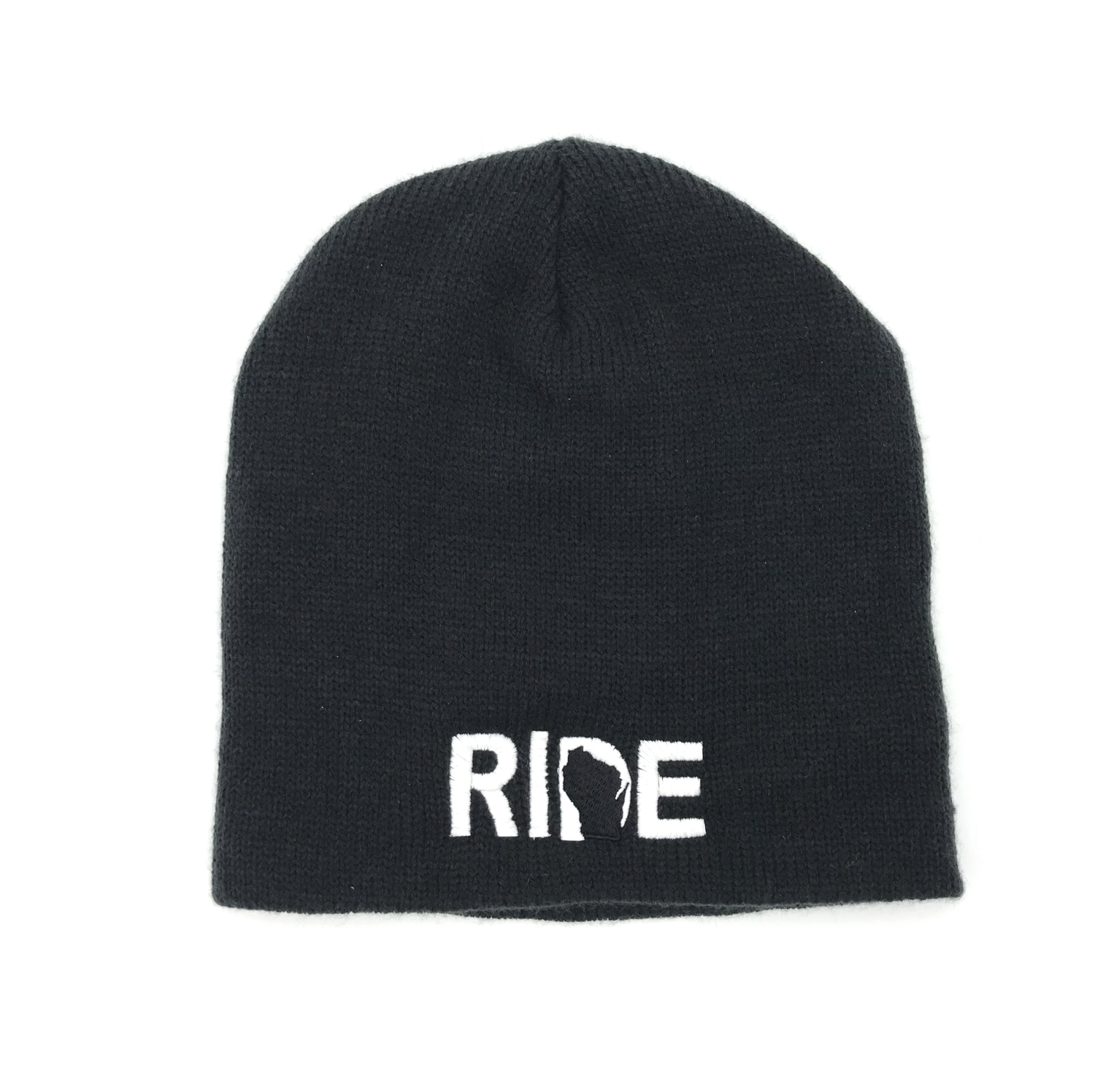 Ride Wisconsin Night Out Embroidered Beanie Skully Black/White