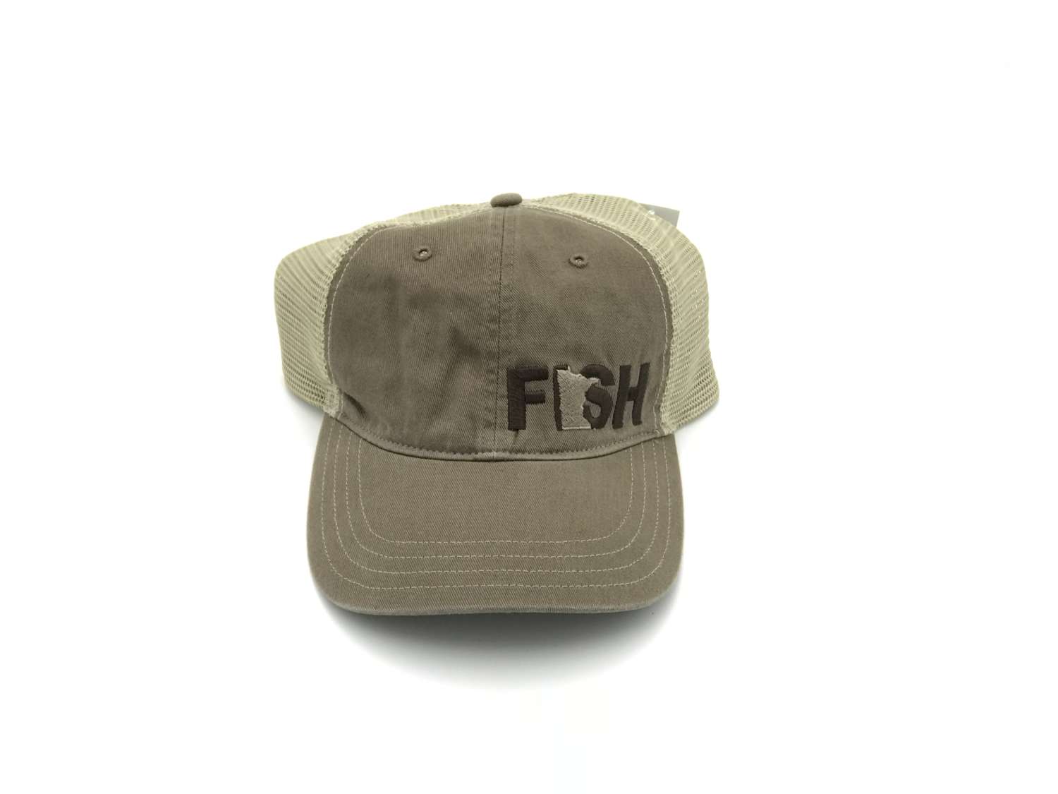 Fish Minnesota Night Out Embroidered Unstructured Snapback Dad Hat Khaki