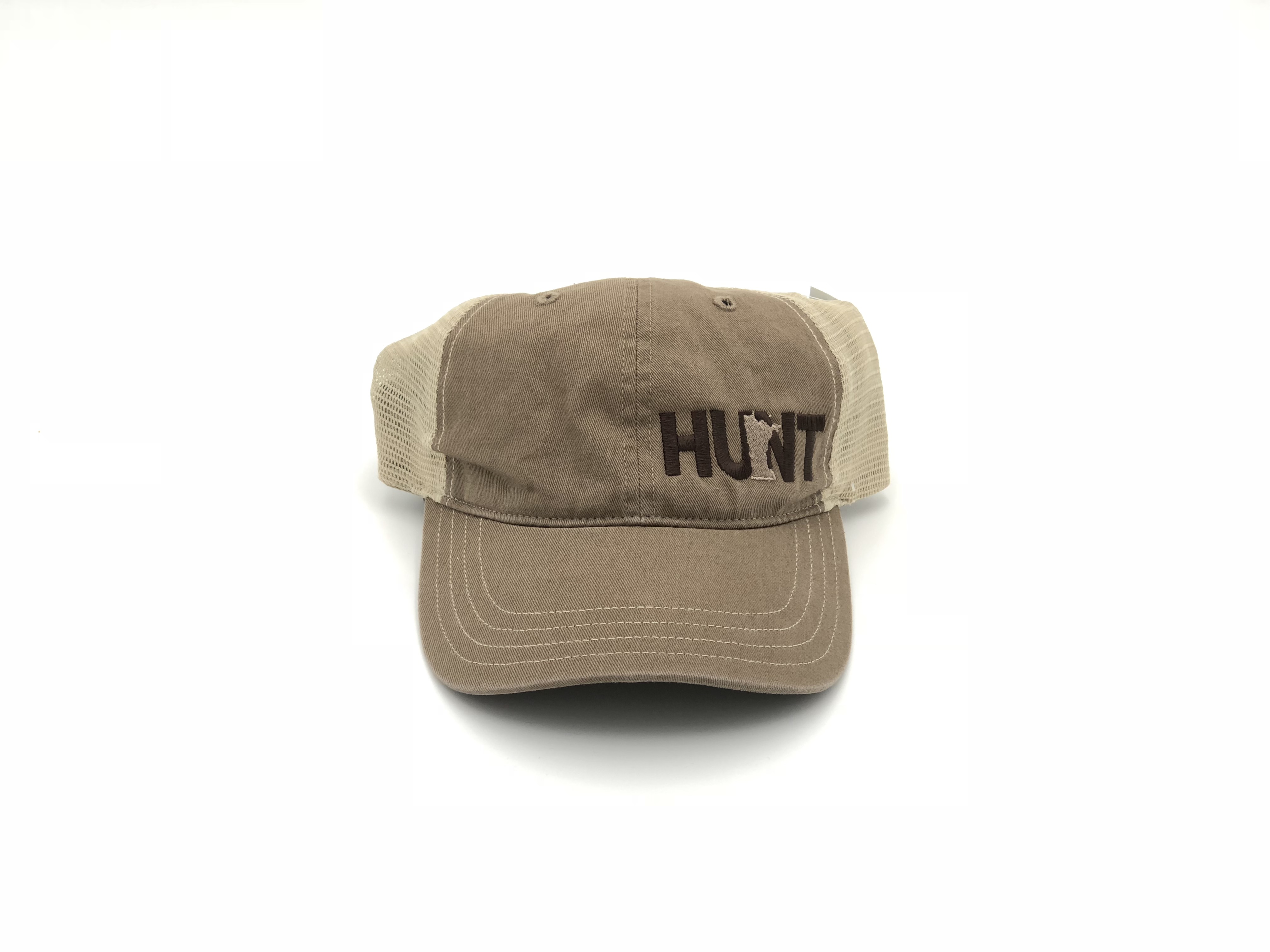 Hunt Minnesota Night Out Embroidered Unstructured Snapback Dad Hat Driftwood/Khaki