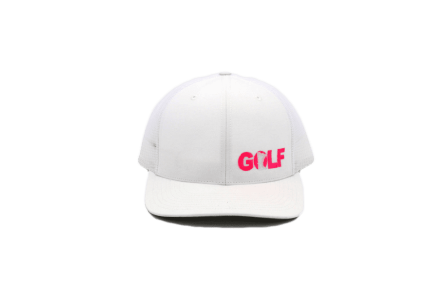 Golf Brand™ Minnesota Logo Night Out Trucker Hat White/Pink
