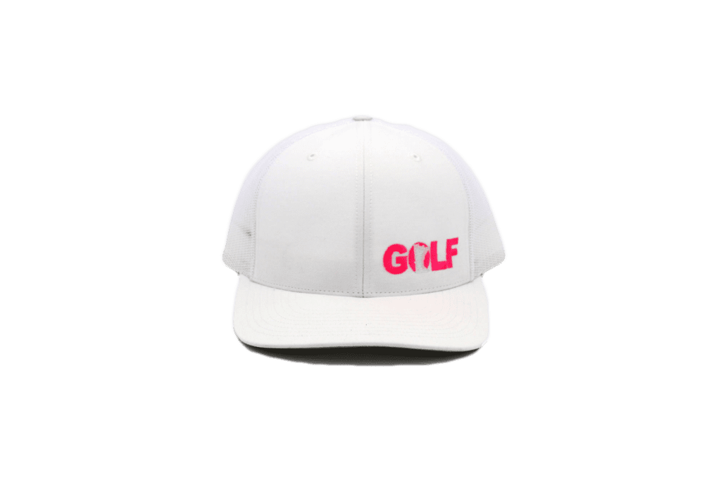 Golf Minnesota Night Out Embroidered Snapback Trucker Hat White/Pink