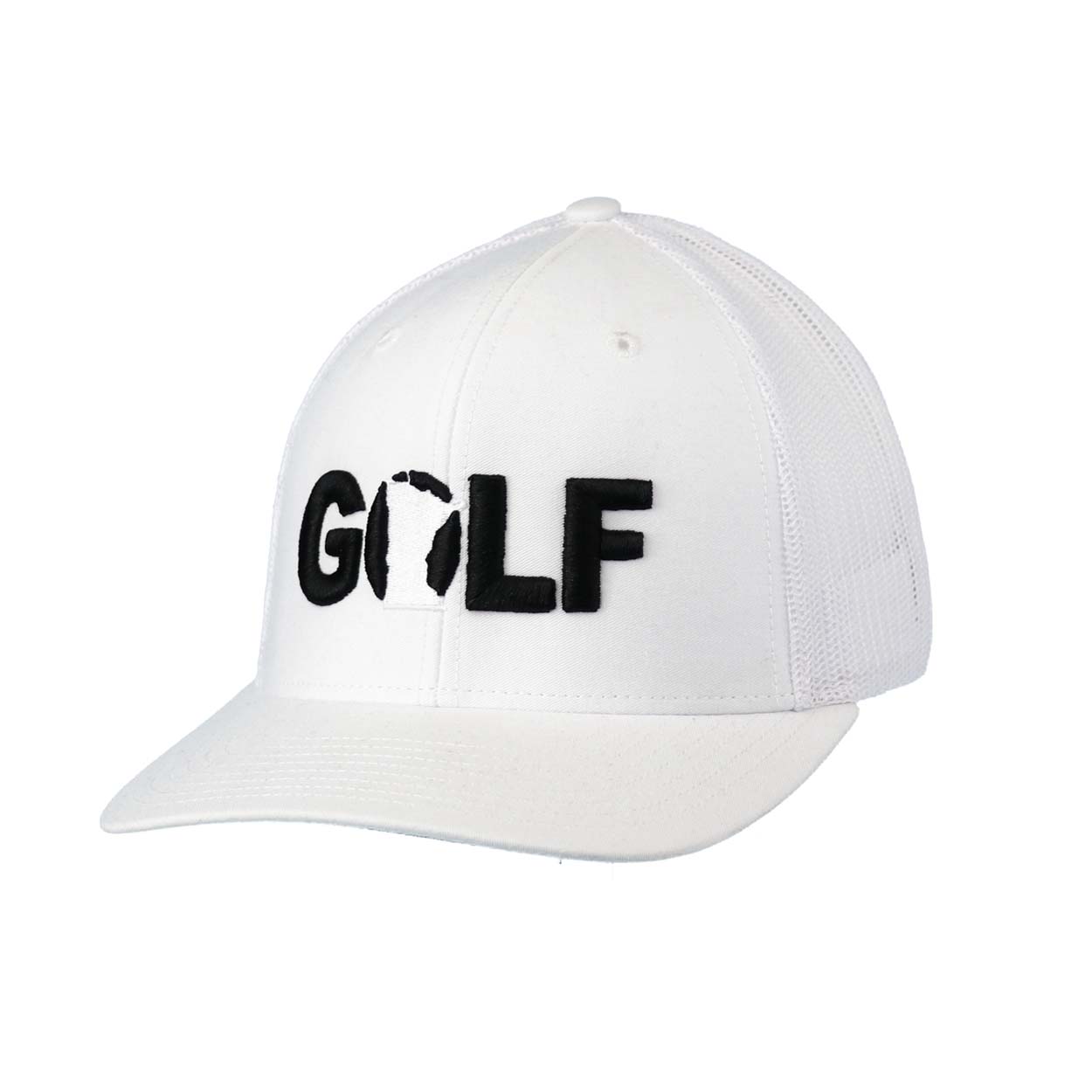 Golf Minnesota Classic Pro 3D Puff Embroidered Snapback Trucker Hat White/Black