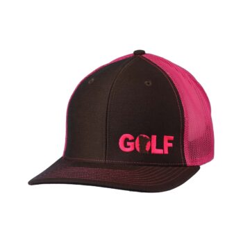 Golf Minnesota Night Out Trucker Snapback Hat Charcoal_Fuschia