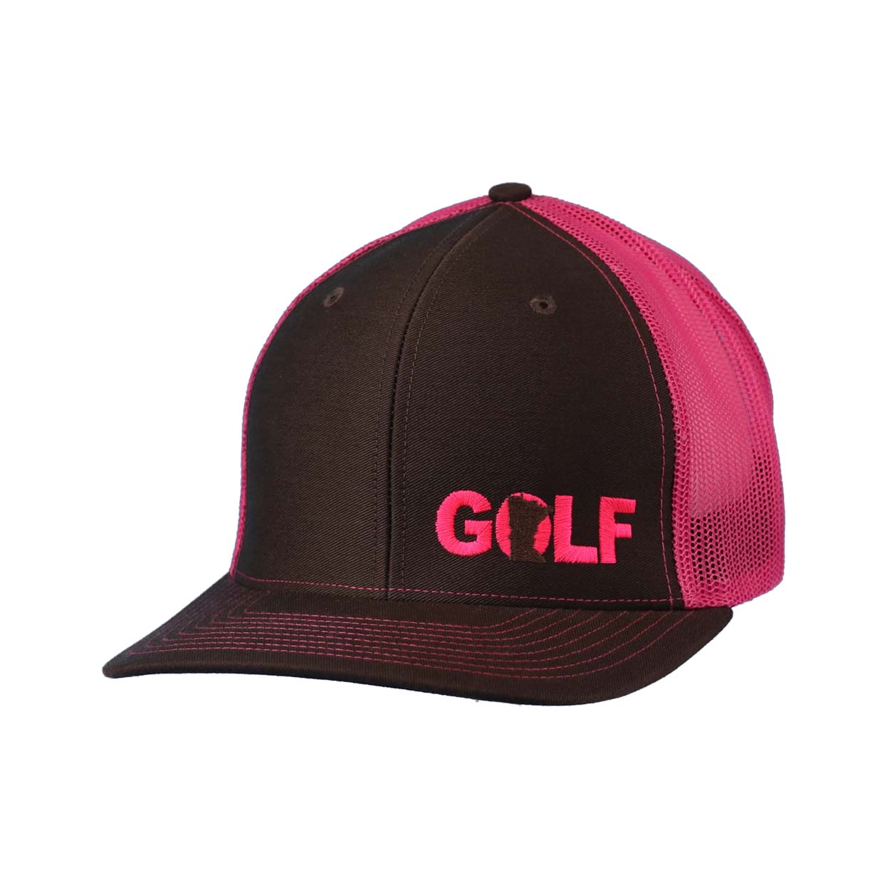 Golf Minnesota Night Out Embroidered Snapback Trucker Hat Gray/Pink