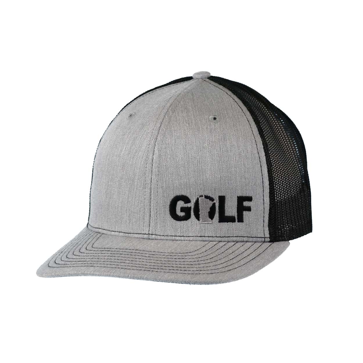 Golf Minnesota Night Out Embroidered Snapback Trucker Hat Heather Gray/Black