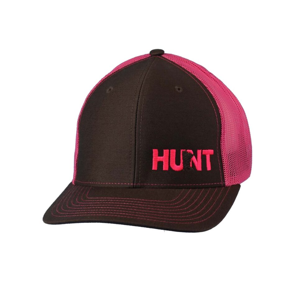 Hunt Minnesota Night Out Trucker Snapback Hat Charcoal_Pink