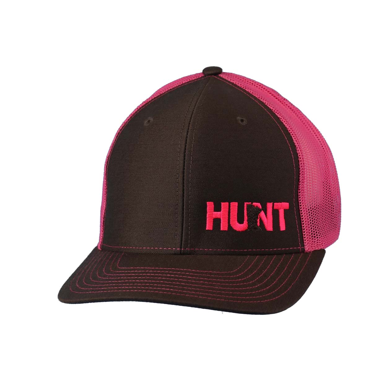 Hunt Minnesota Night Out Embroidered Snapback Trucker Hat Charcoal/Pink