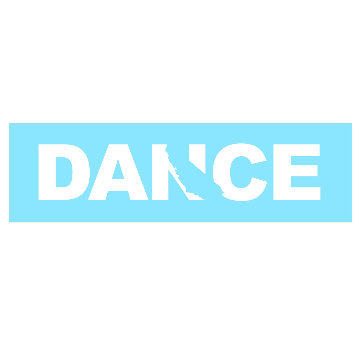Dance California Classic Decal (White Logo)