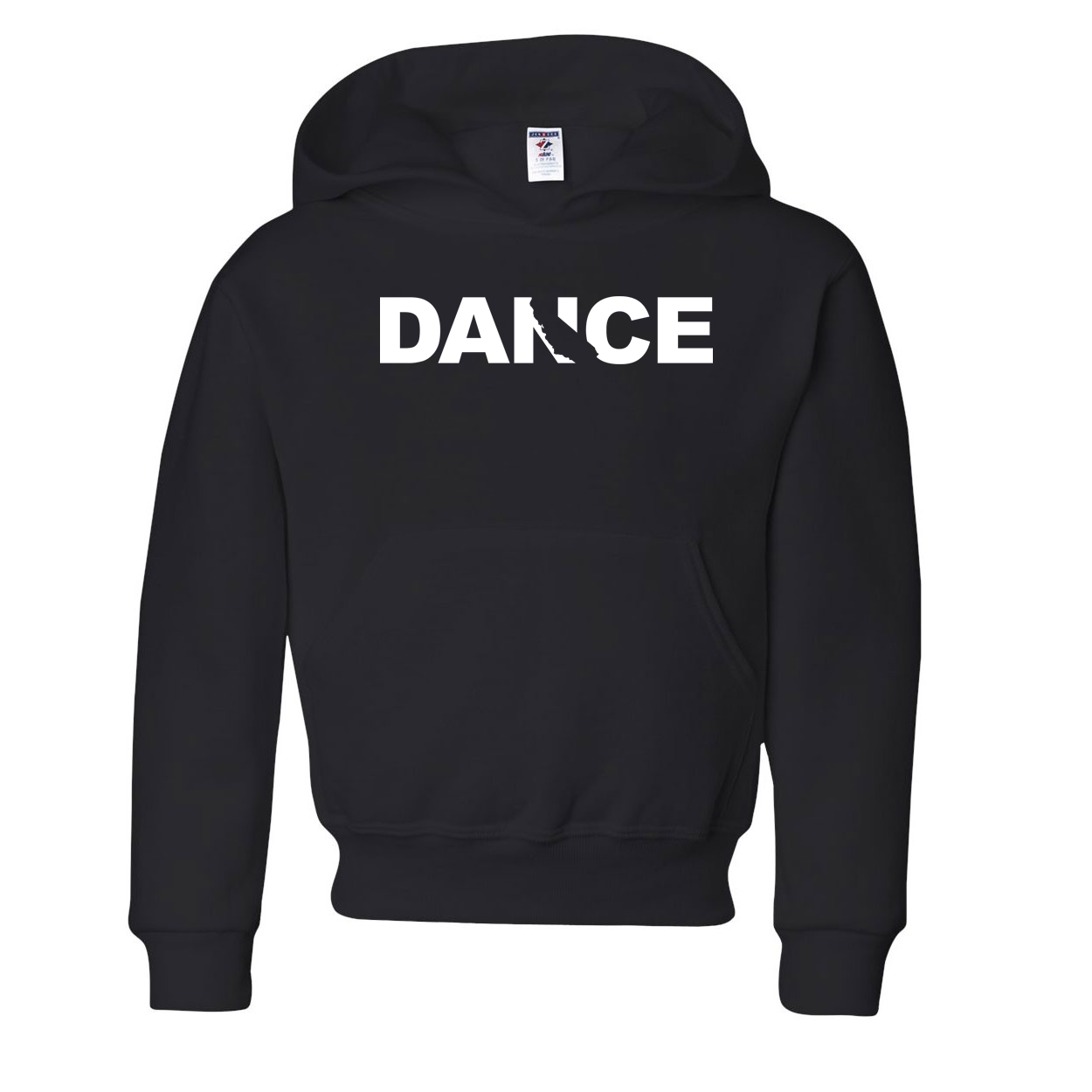 Dance California Classic Youth Sweatshirt Black (White Logo)
