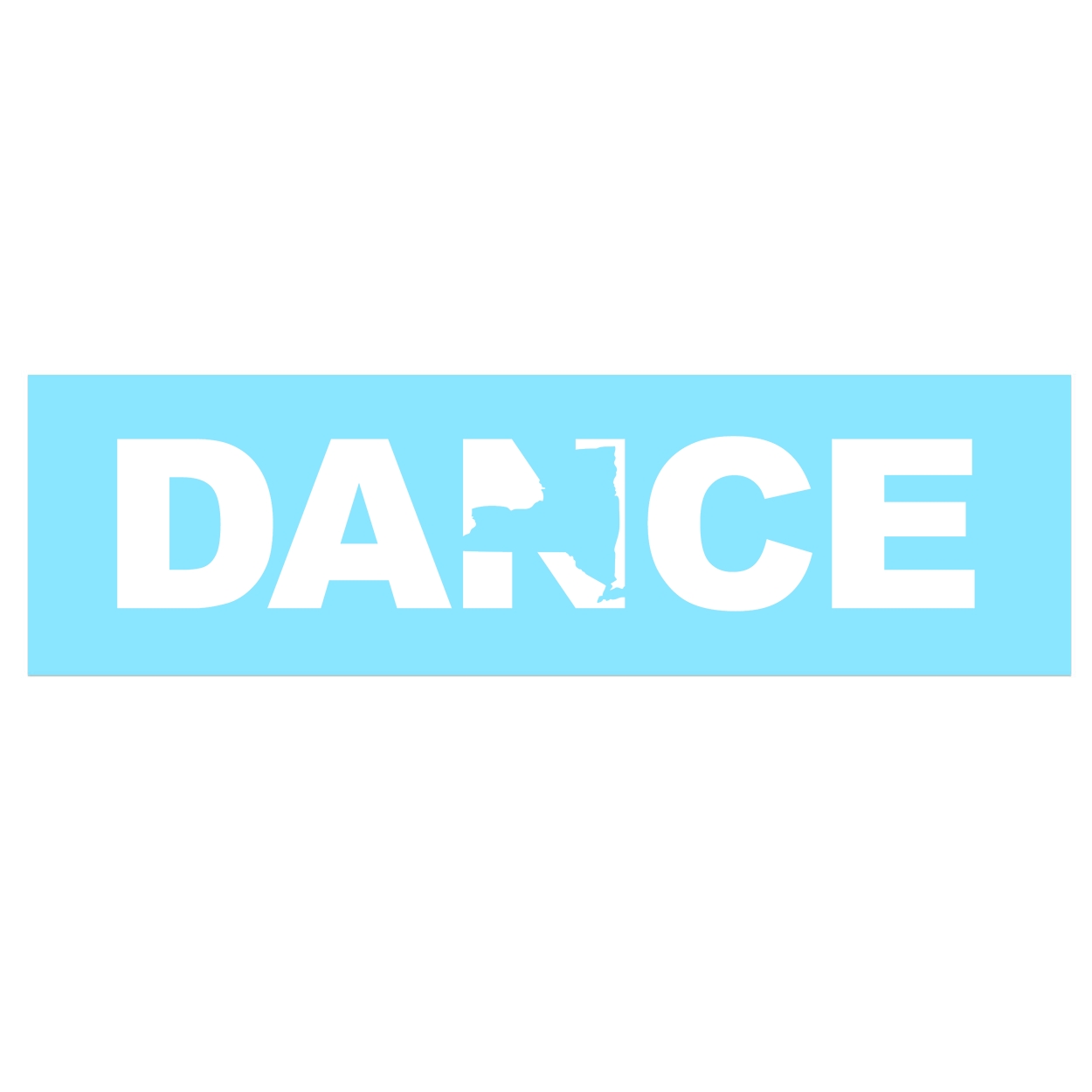 Dance New York Classic Decal (White Logo)