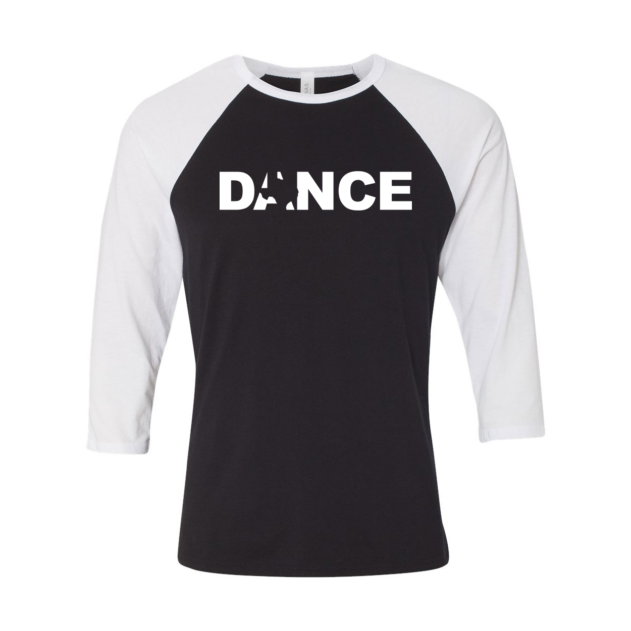 Dance Texas Classic Raglan Shirt Black/White (White Logo)