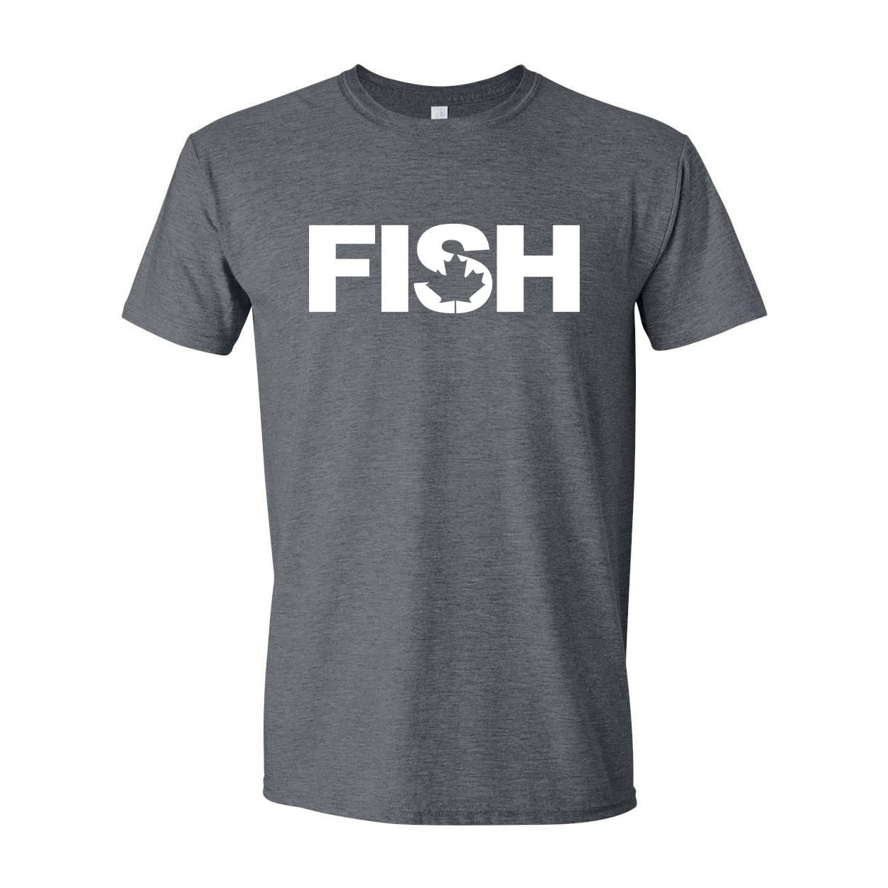 Fish Canada Classic T-Shirt Dark Heather Gray (White Logo)